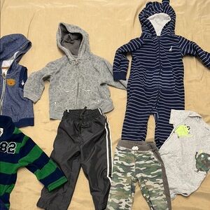 Baby Clothing Set with Hoodies and Pants- size 24 months, 12 items total